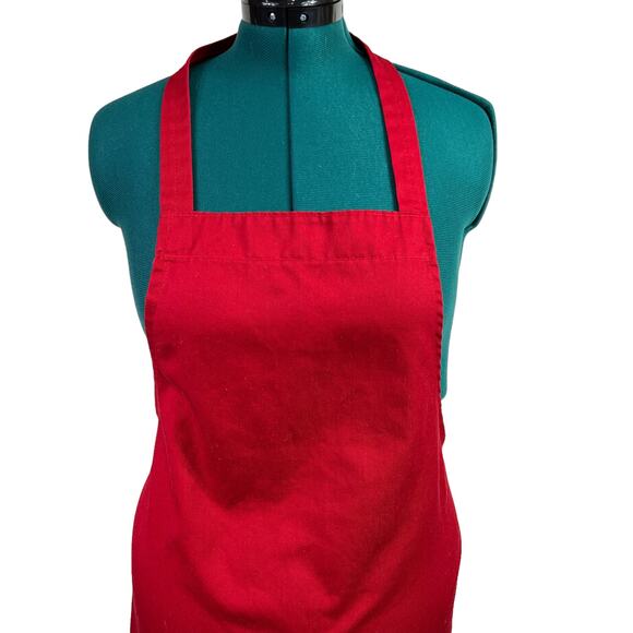 Red Kitchen Apron - Ties in Back - Multiple Uses - Picture 3 of 10